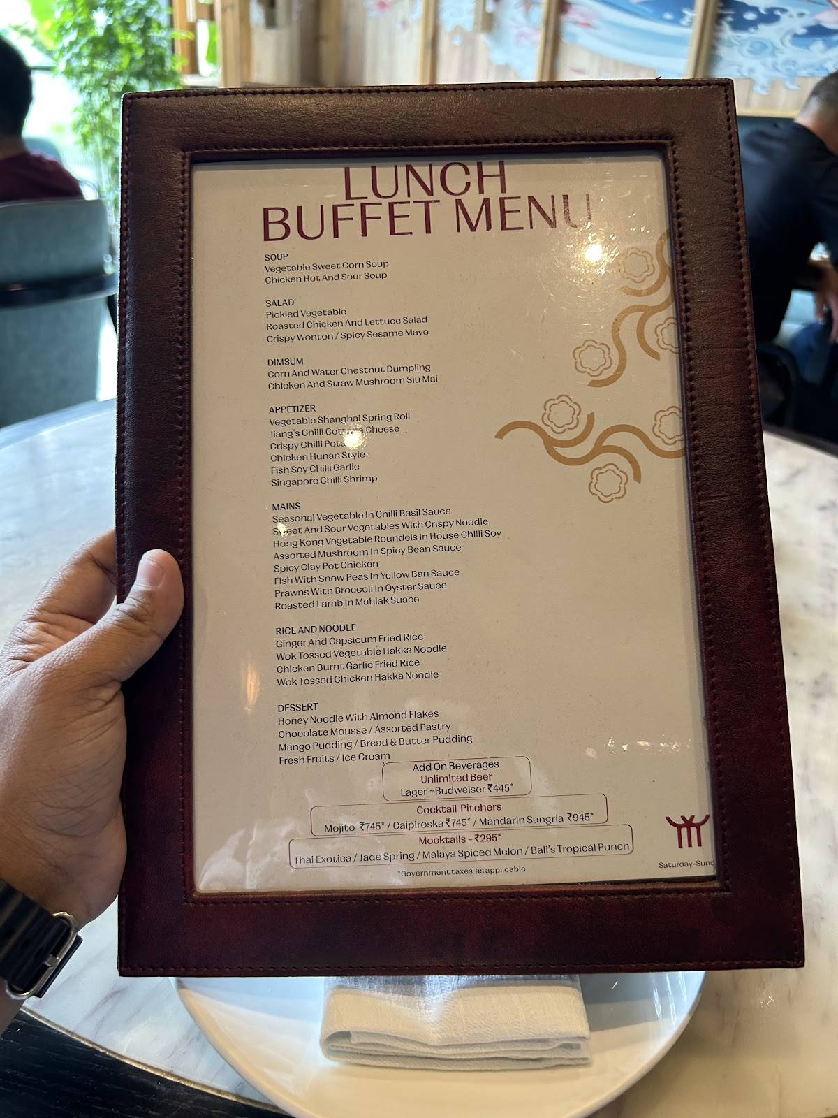 Mainland China ICC Tech Park Road menu