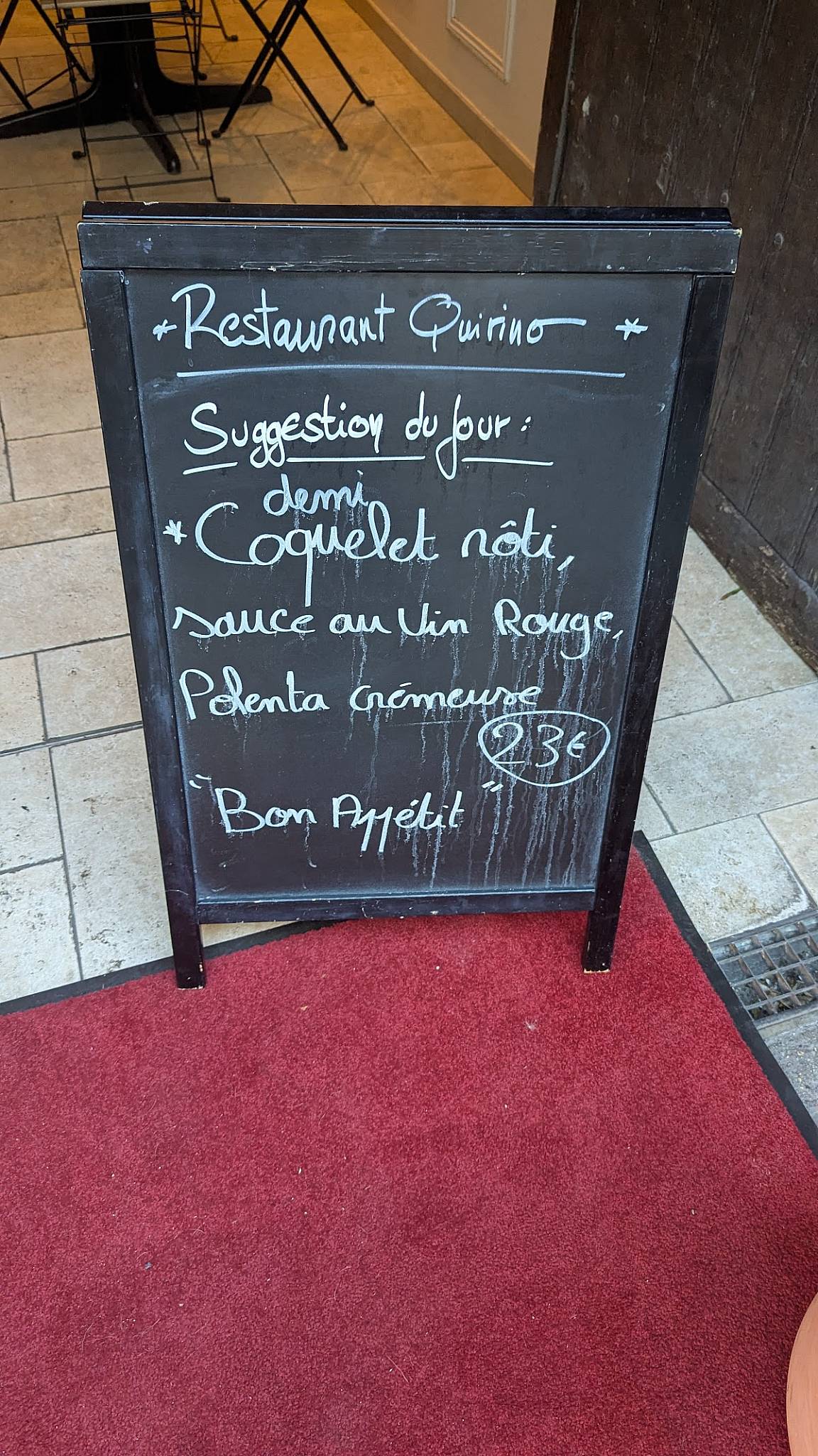 Menu de Maison Quirino - Pâtes Fraîches - Raviolis Niçois