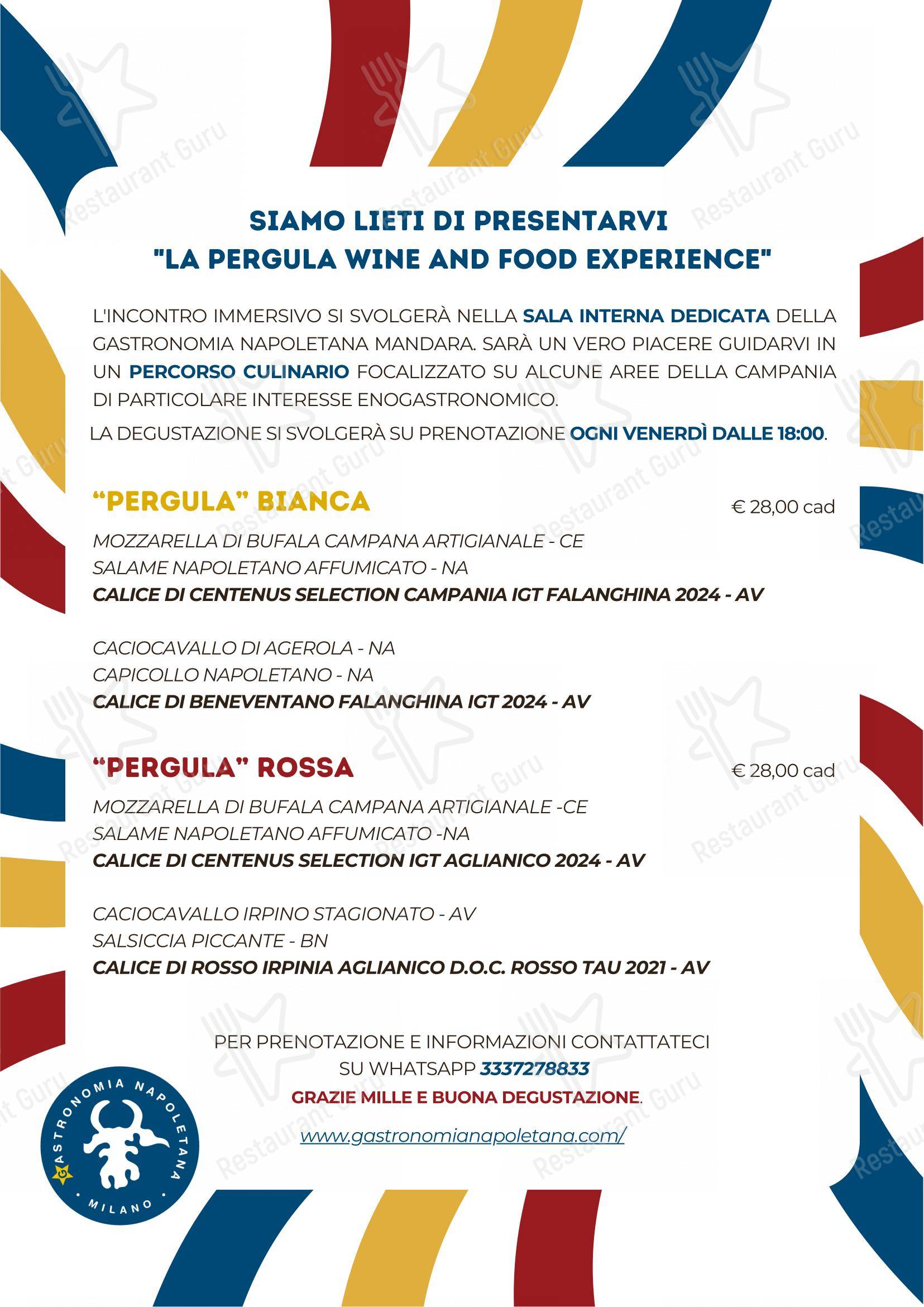 Menu per Mandara Gastronomia Napoletana ristorante