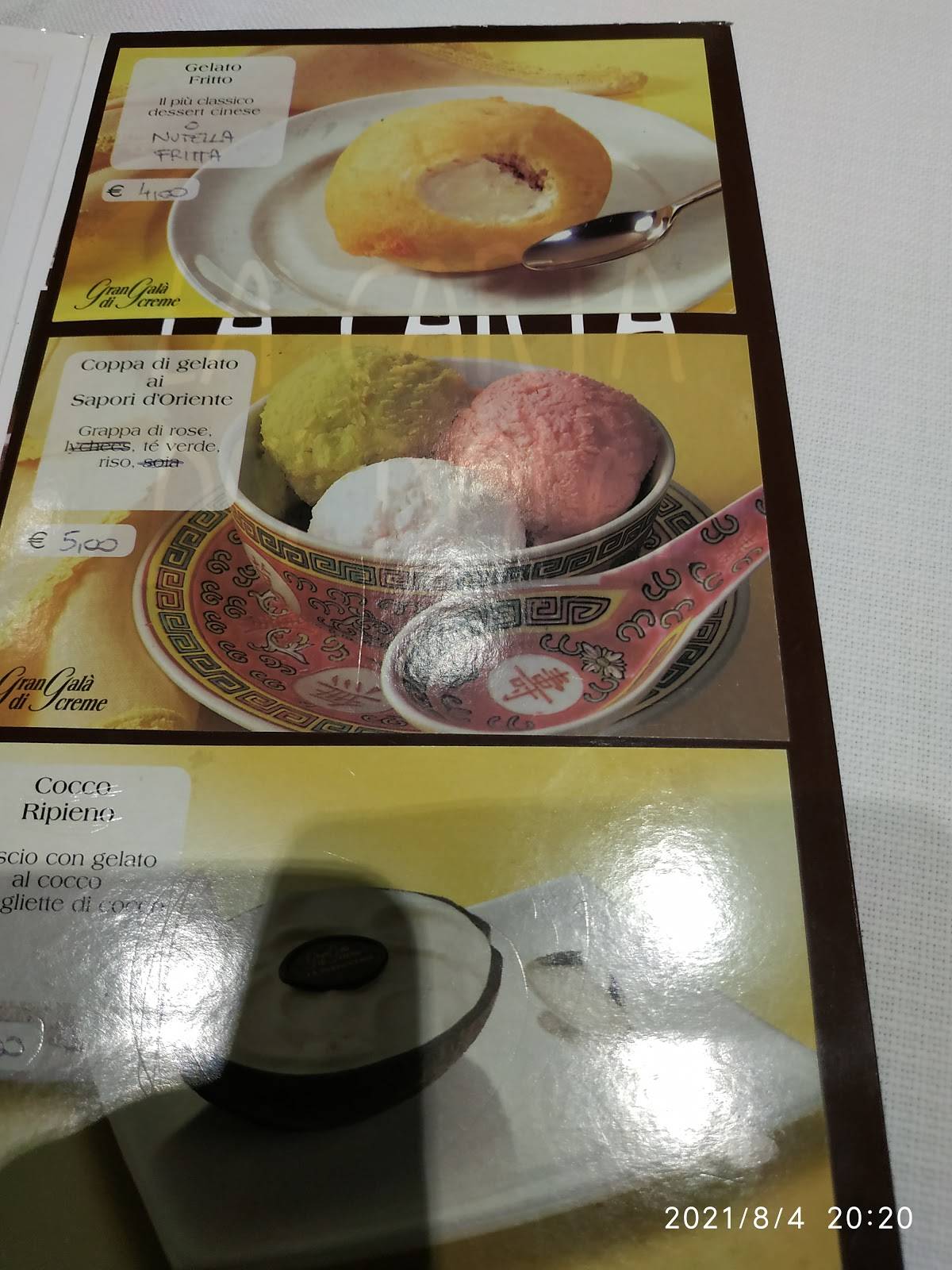 Menu di Ristorante Cinese Mandarin 