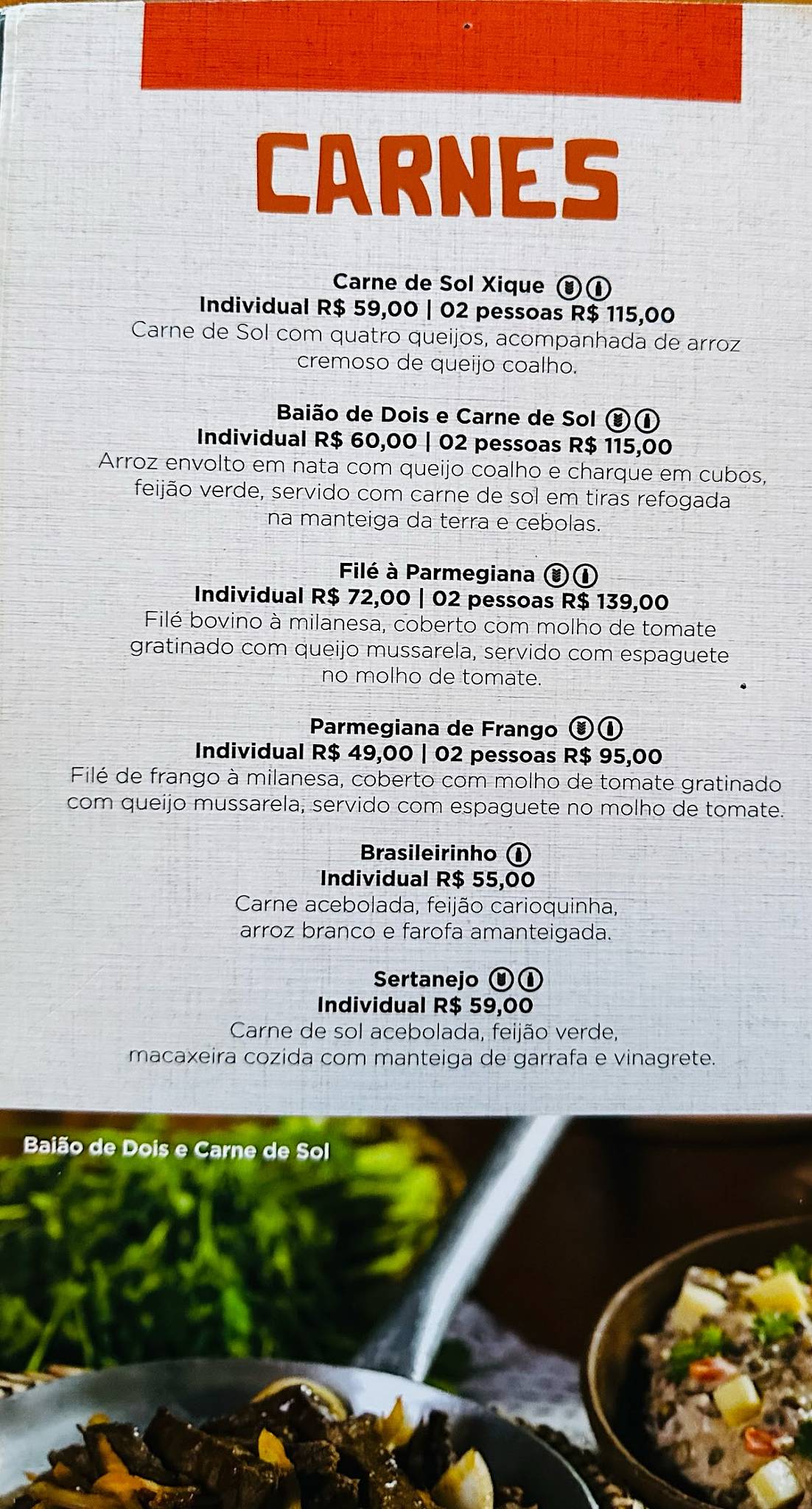 Mangai Lago DF cardápio