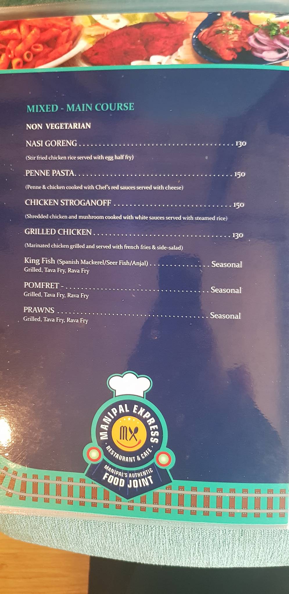 Manipal Express menu