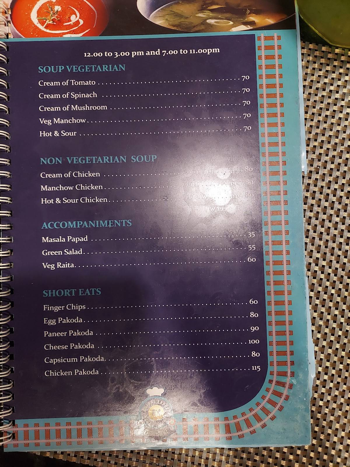 Manipal Express menu
