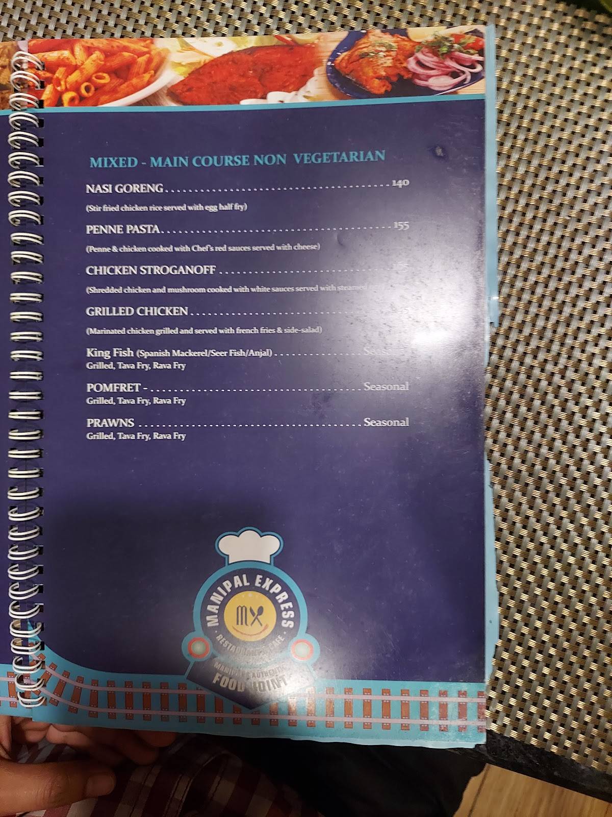 Manipal Express menu