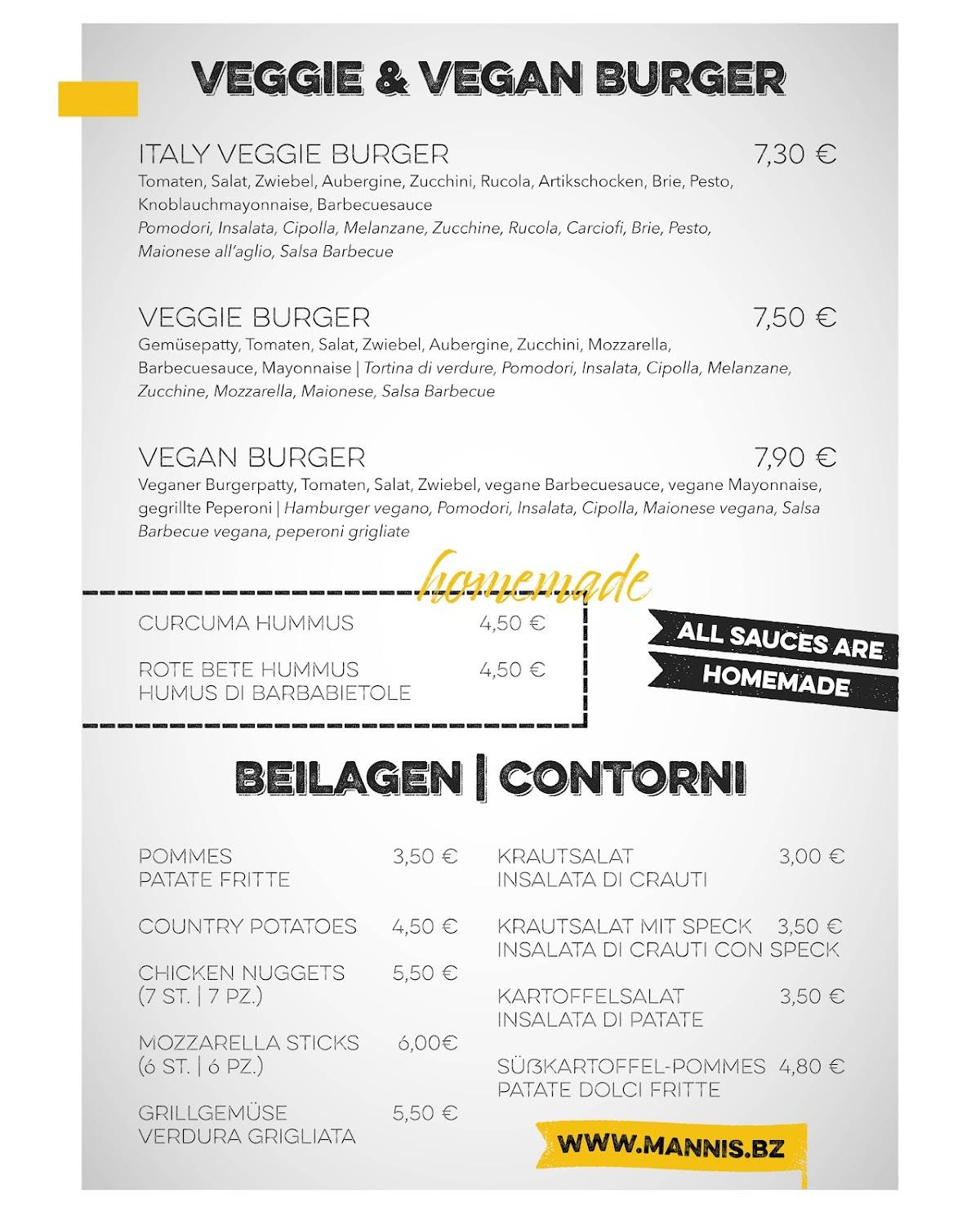 Menu di Mannis 