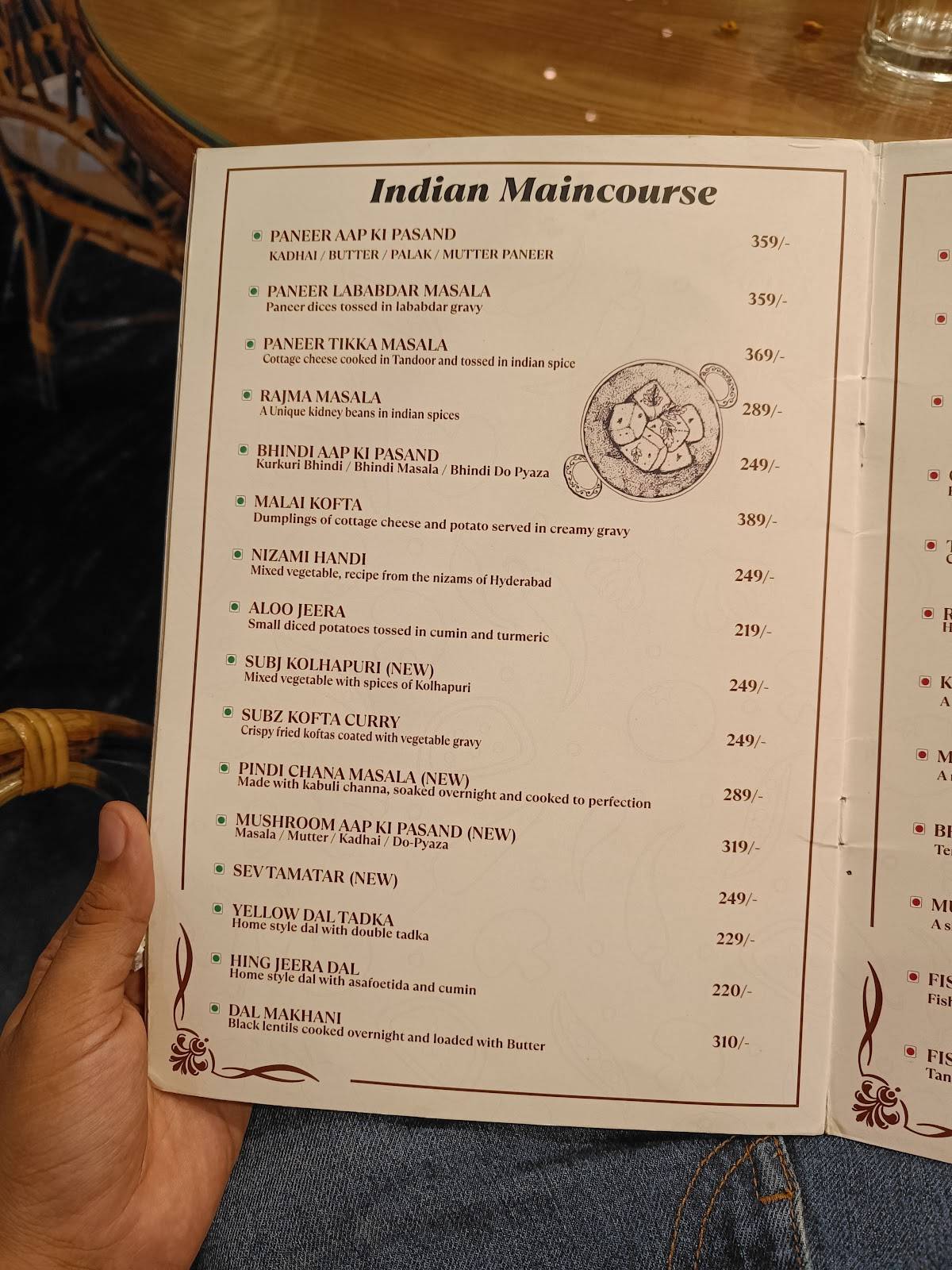 Mantar Restaurant - Bhopal menu
