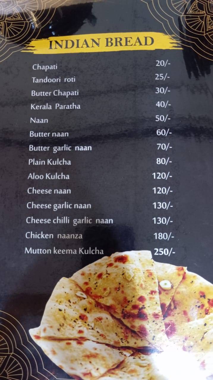 Shetty's Kitchen family restaurant menu