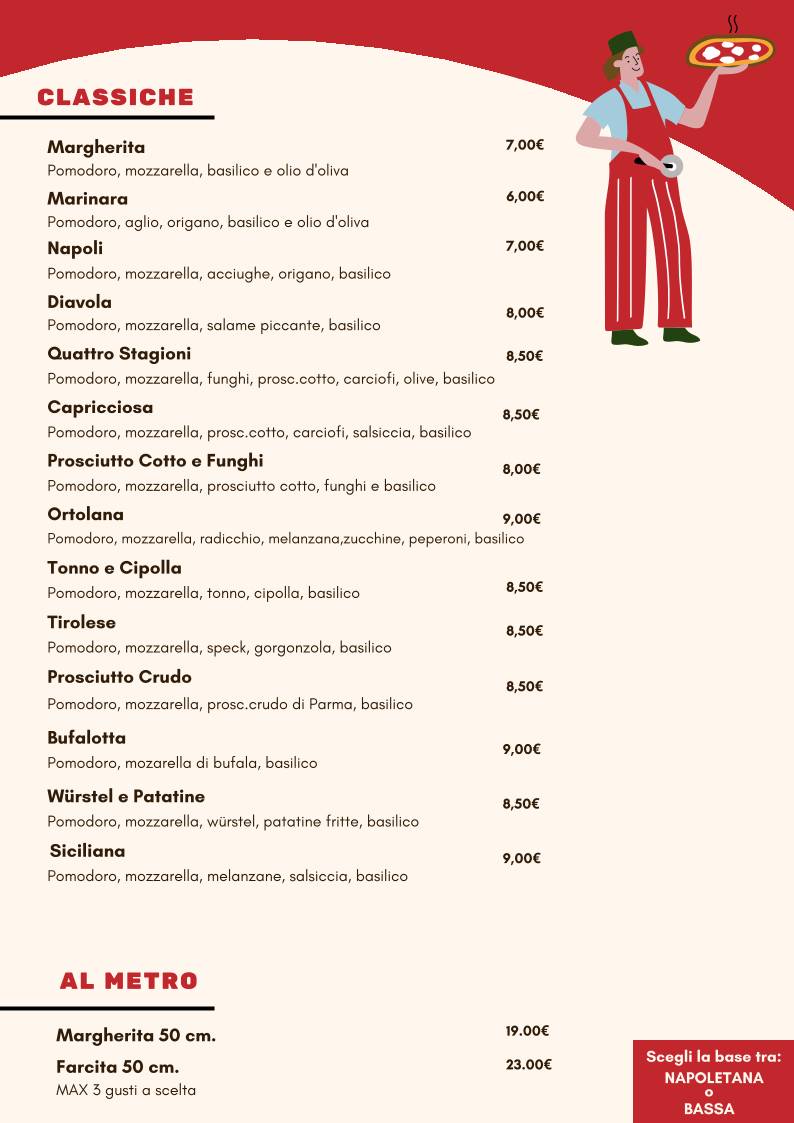Menu di Mastro Pizza 