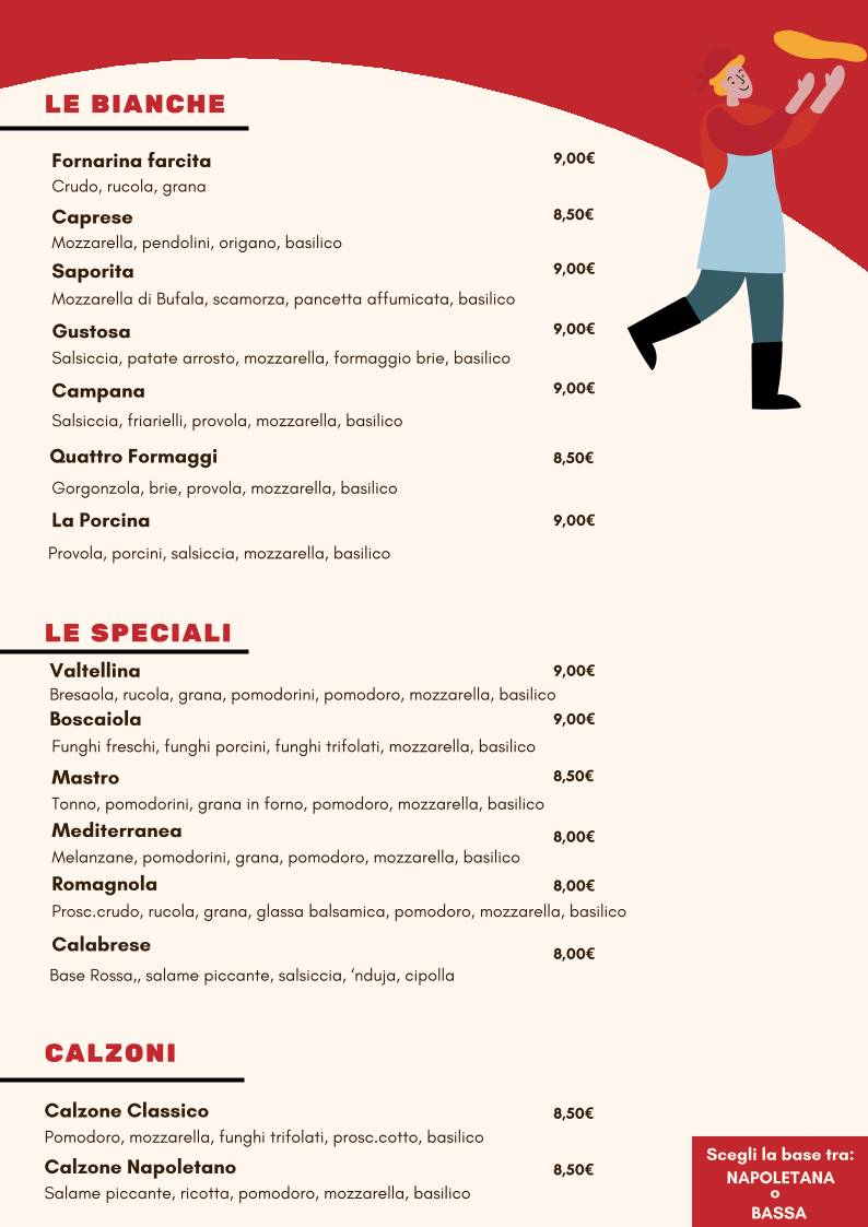 Menu di Mastro Pizza 