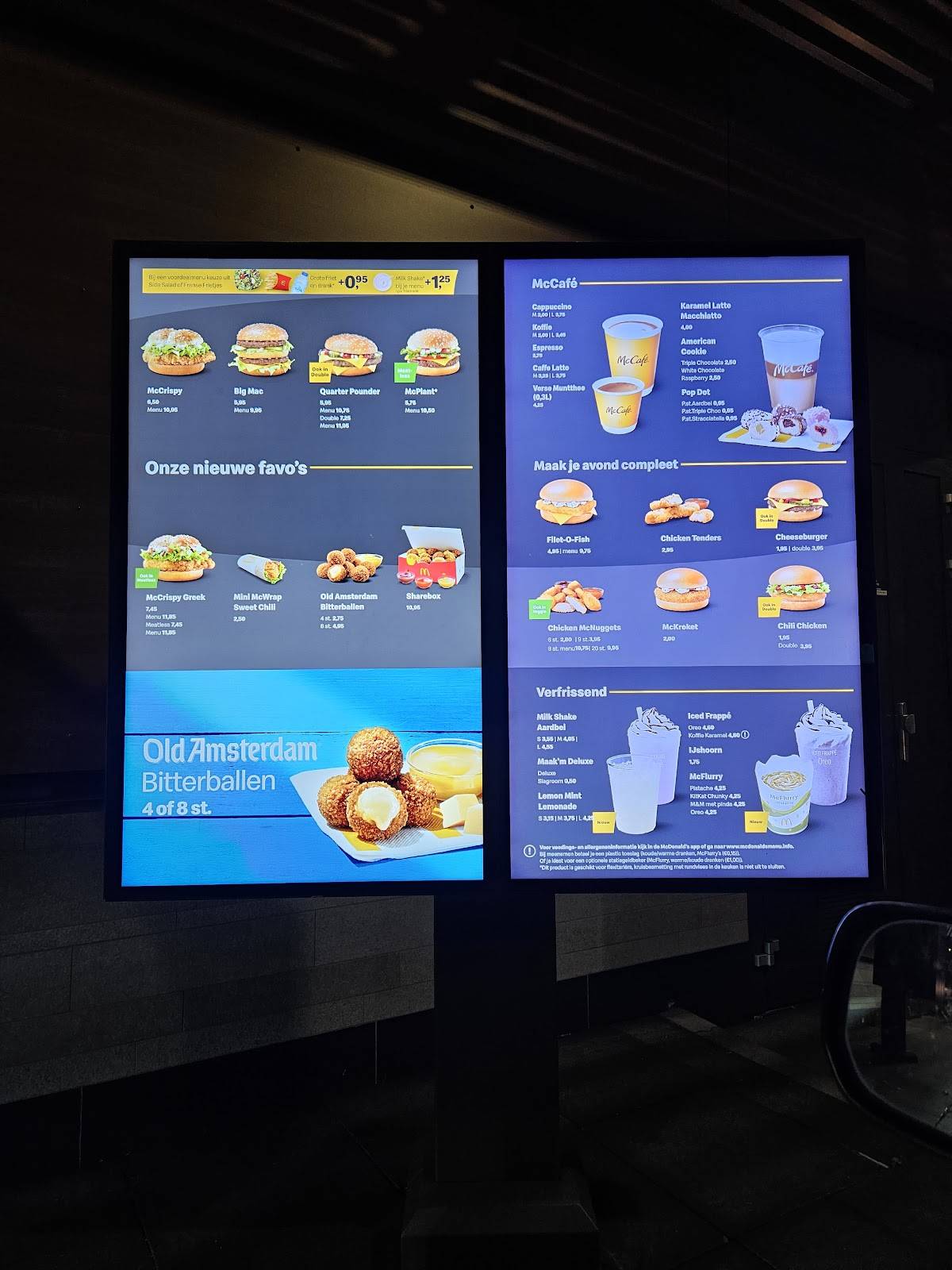 Menu de McDonald's Rijswijk Plaspoelpolder