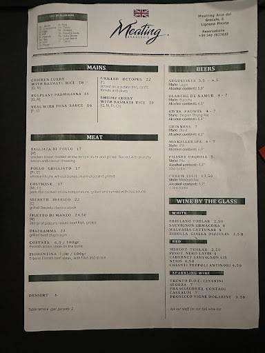 Menu di Meating Brasserie 