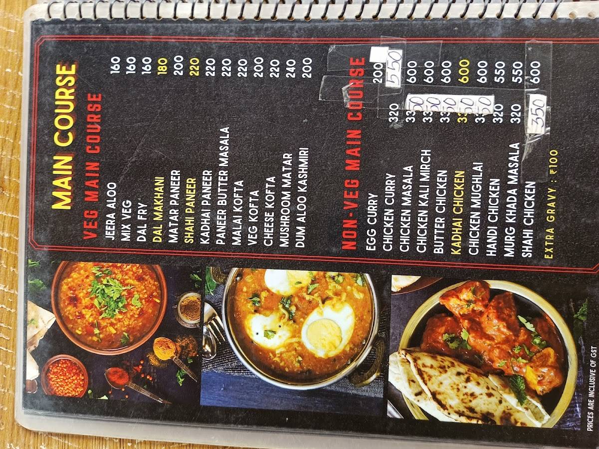 Meghna Chandak menu