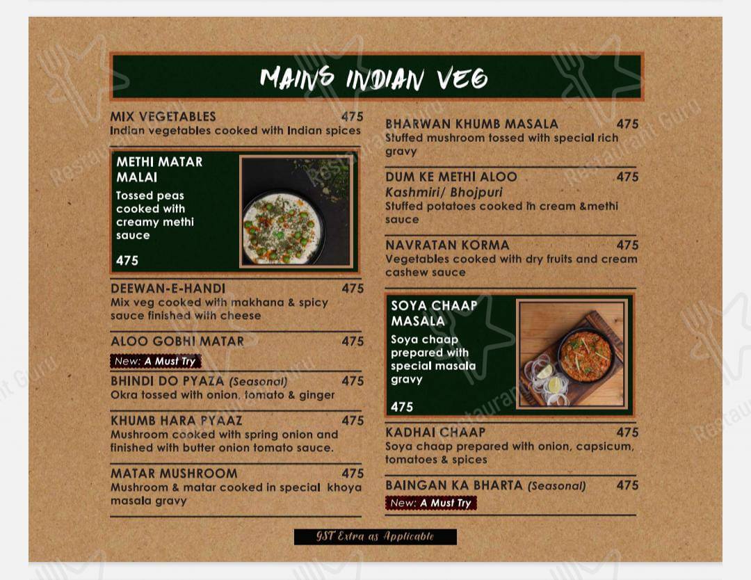 Melting Pot Restaurant by Hotel Harmony Inn menu