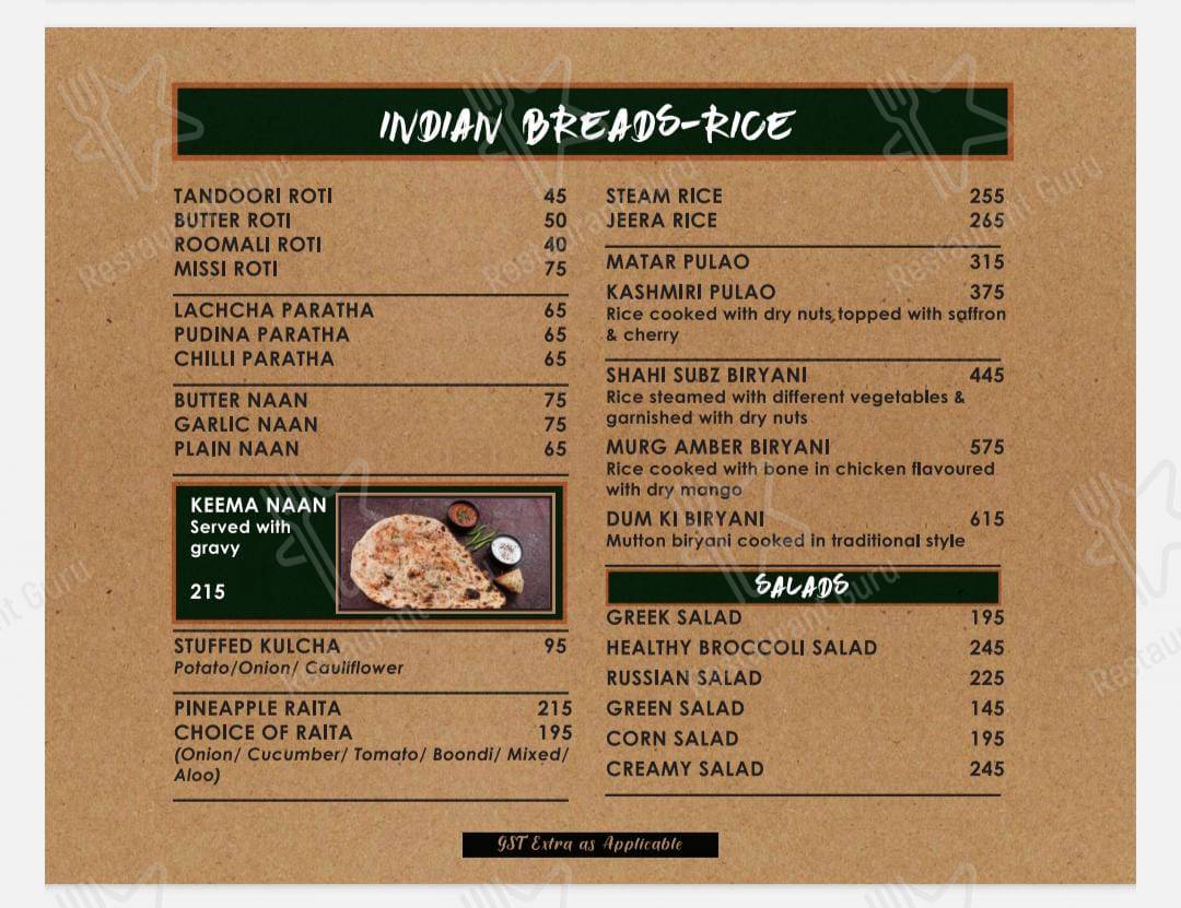 Melting Pot Restaurant by Hotel Harmony Inn menu