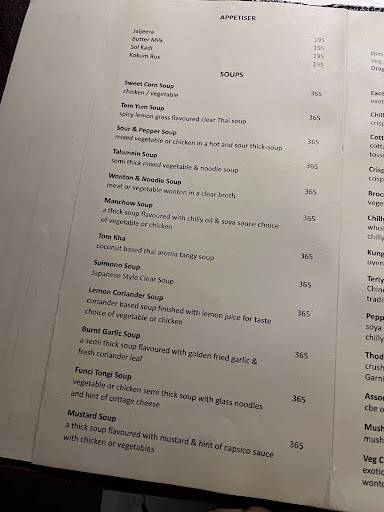 Melting Pot menu