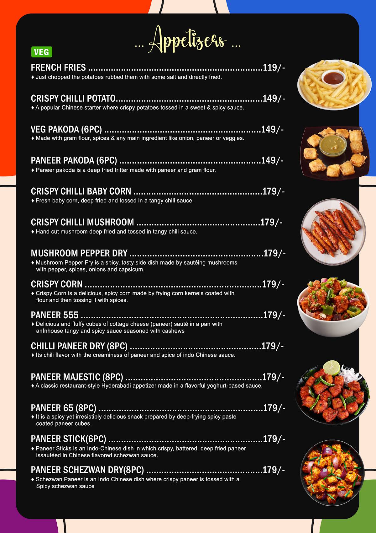 Mermaid Restaurant menu