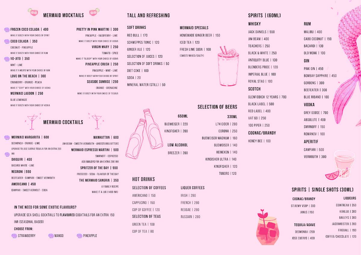 Mermaid Restaurant menu