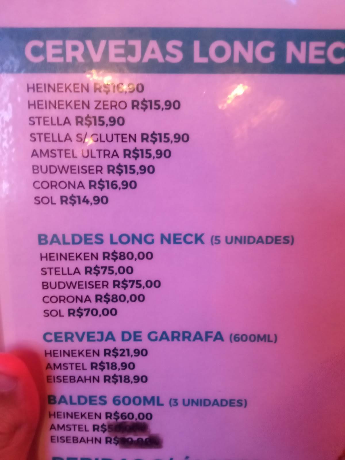 Meu Lugar Bar cardápio