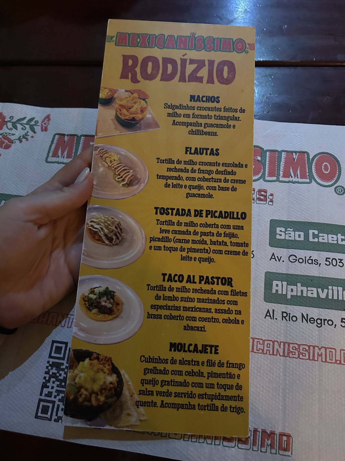 Mexicaníssimo cardápio