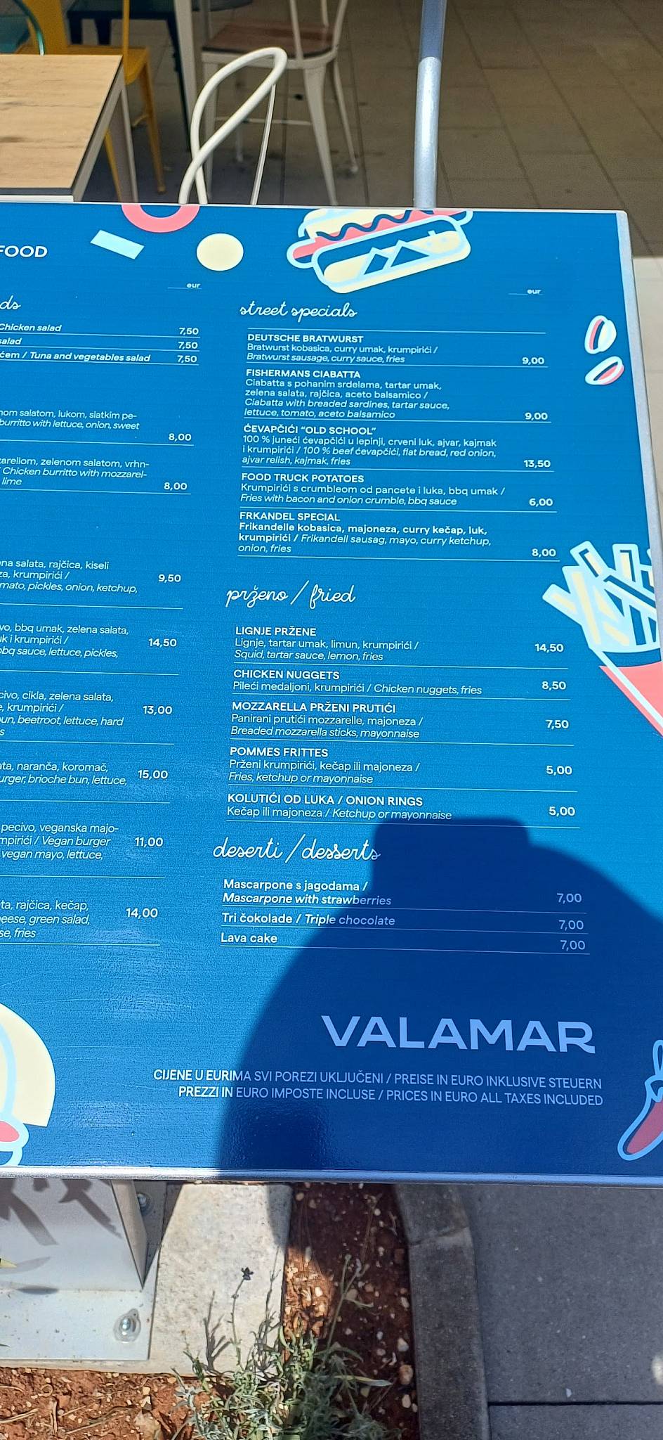 Menu di Mezzino Street Food Lanterna Camp 