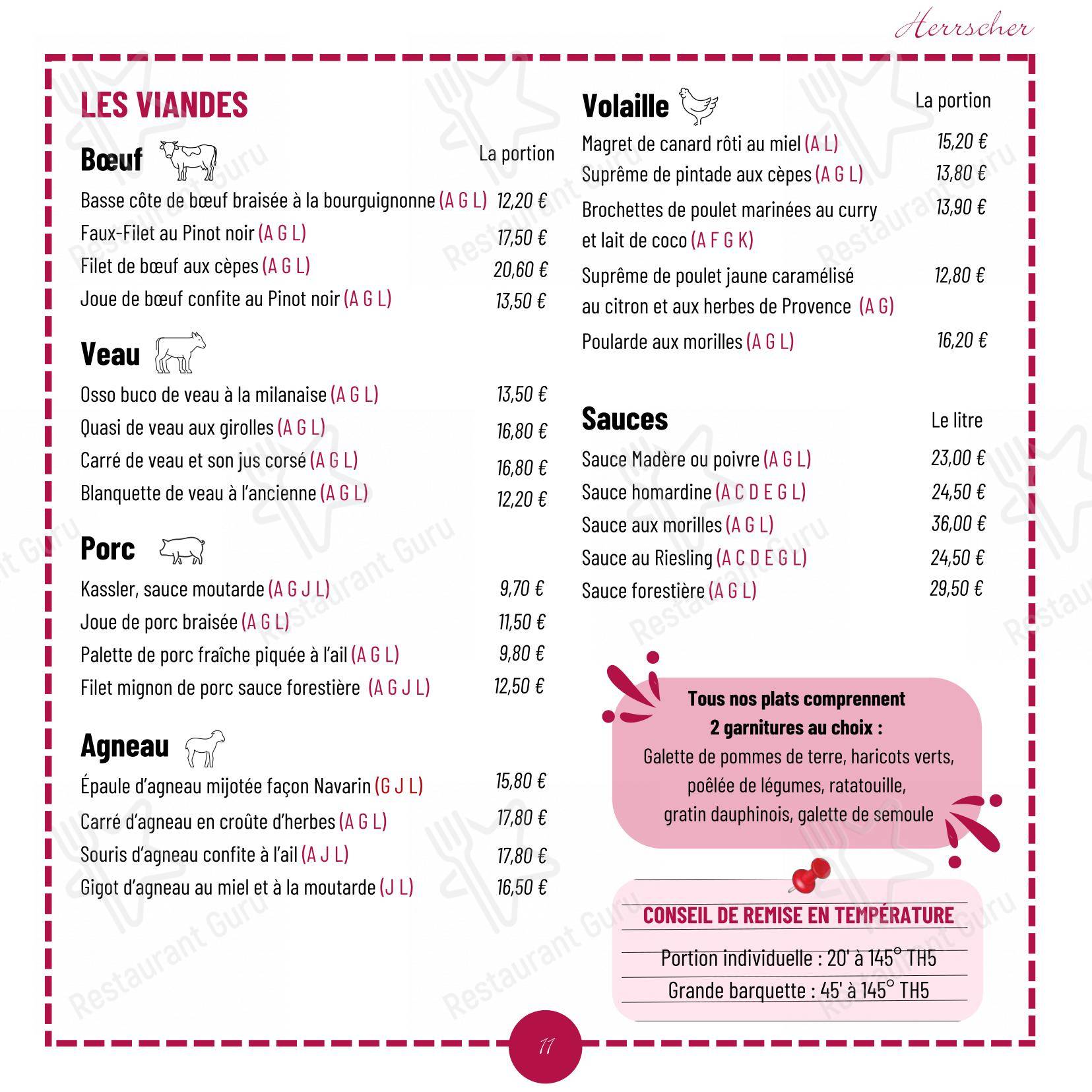 Menu bar pour Restaurant Le Bonaventure bbq