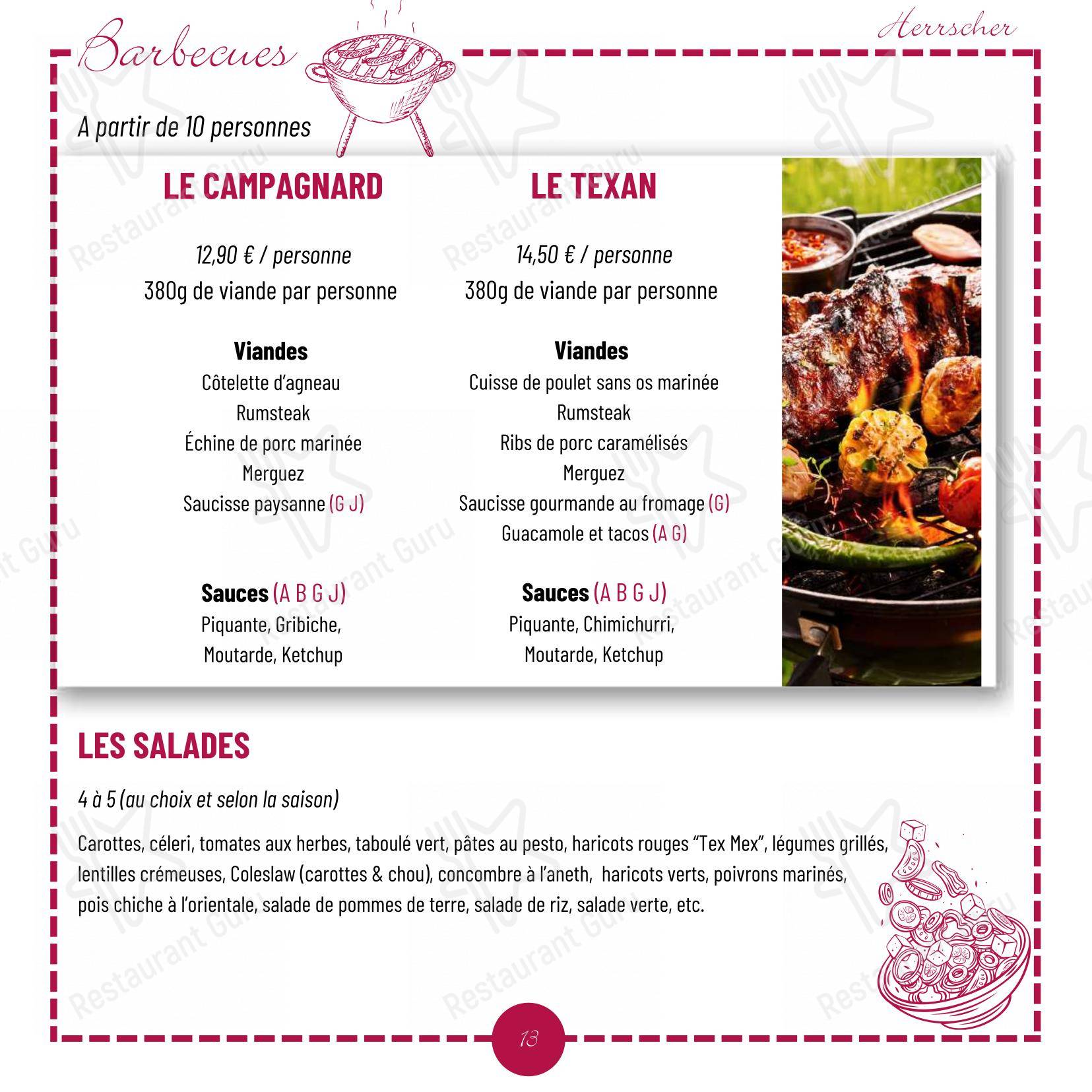 Menu bar pour Restaurant Le Bonaventure dans Colmar