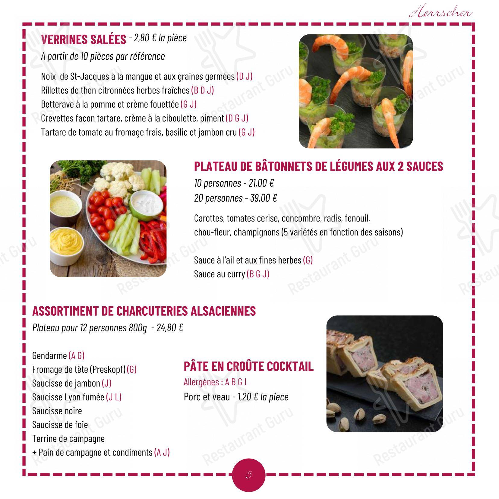 Menu bar pour Restaurant Le Bonaventure bbq
