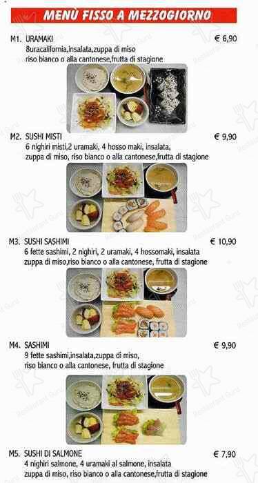 Menu di Sengyo Sushi 