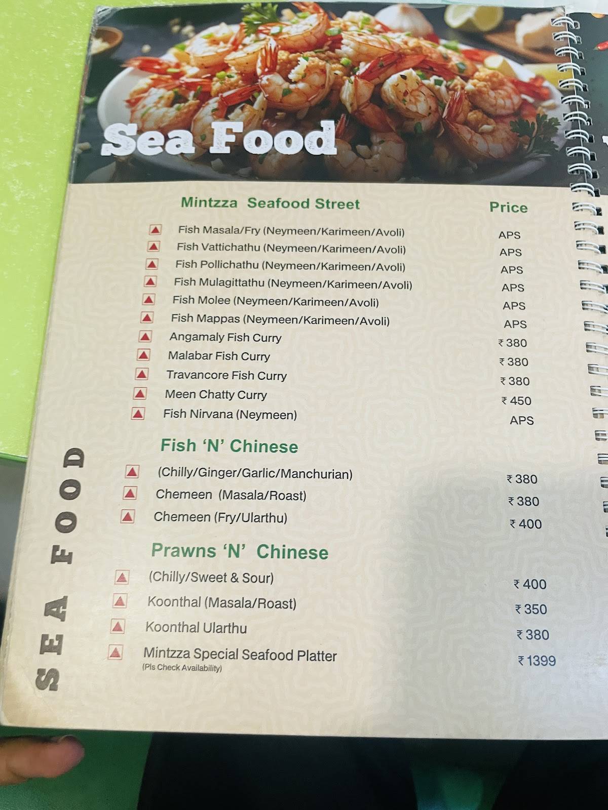 Mintzza Food Mall menu