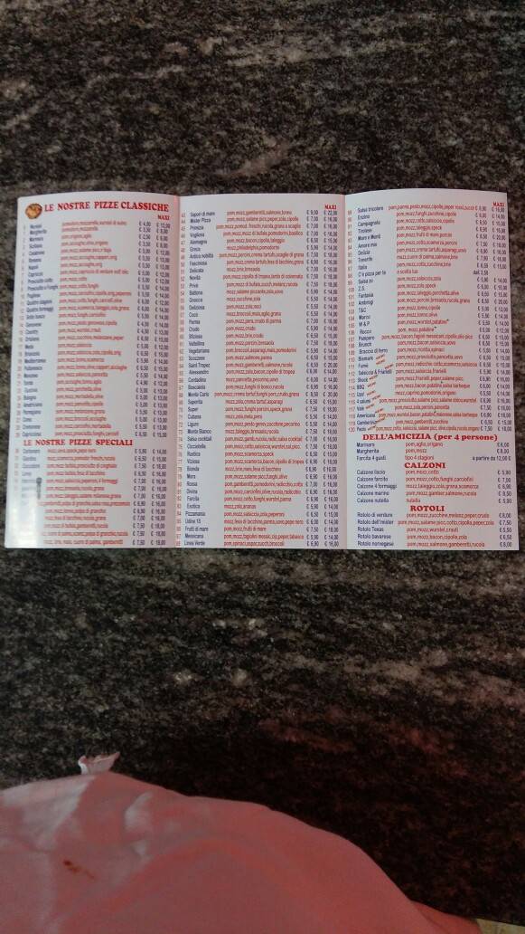 Menu di PIZZERIA Mister Pizza 