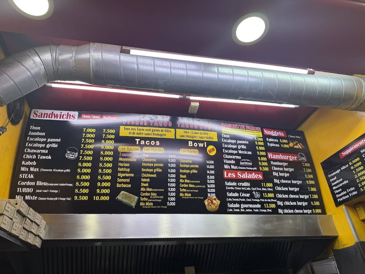 Menu de MixMax