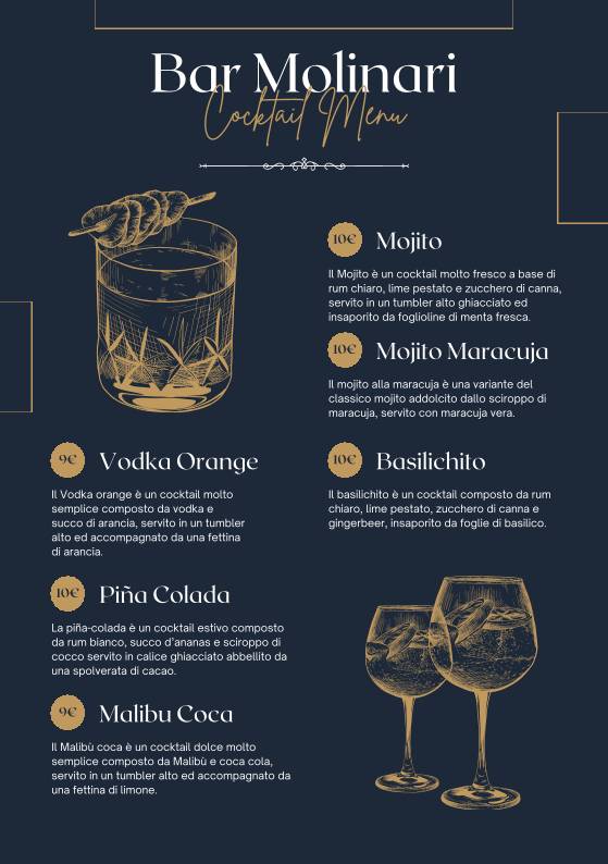 Menu de Bar Molinari