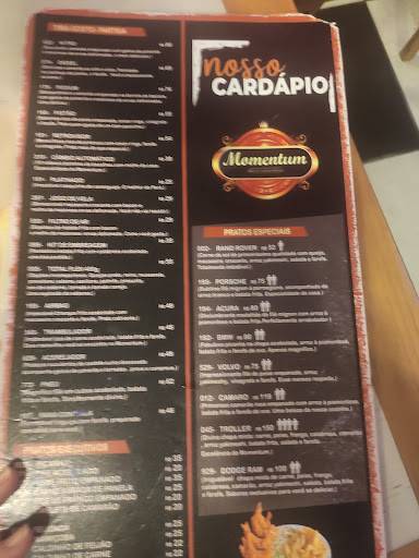Momentum Bar & Conveniência cardápio