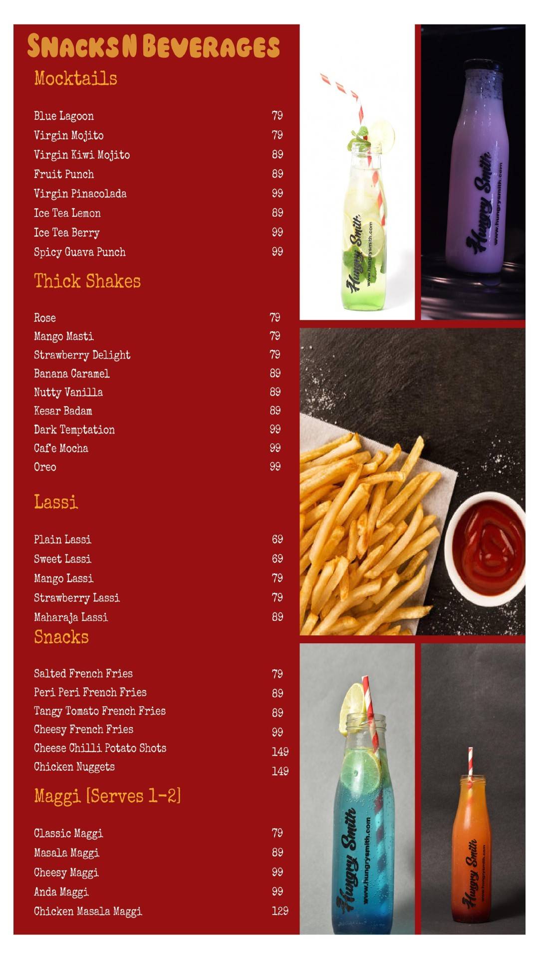 Momo Junction menu