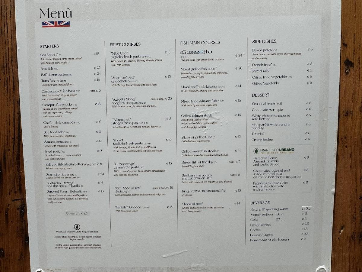 Menu di Il Guazzetto 