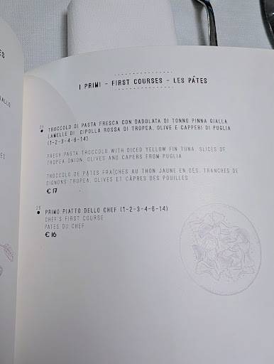 Menu di Ristorante Piazza Palmieri 