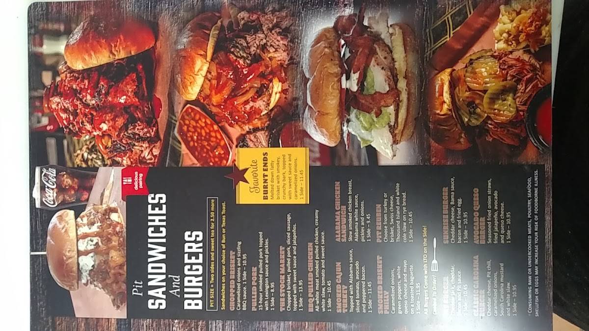 Menu at The Smoke Pit BBQ, Monroe