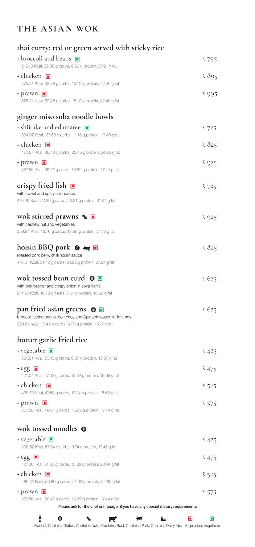 Monsoon menu
