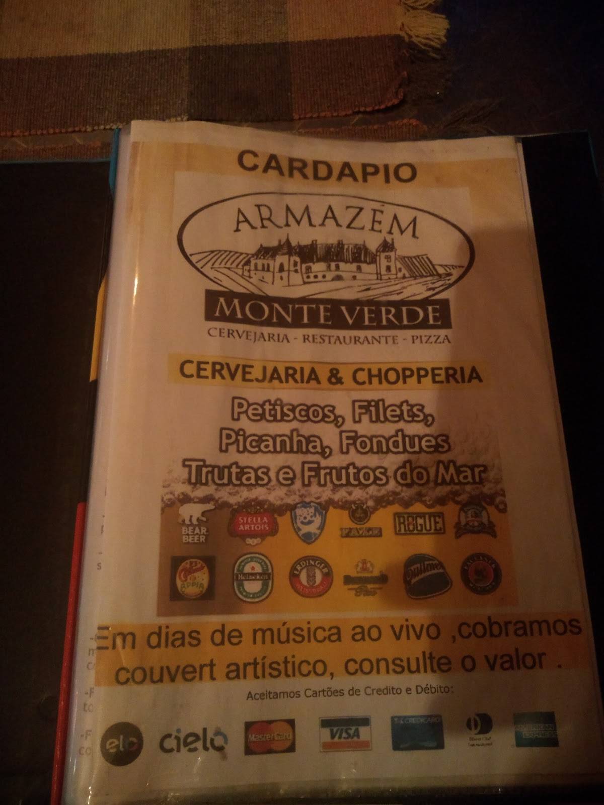 Armazém Monte Verde Restaurante cardápio