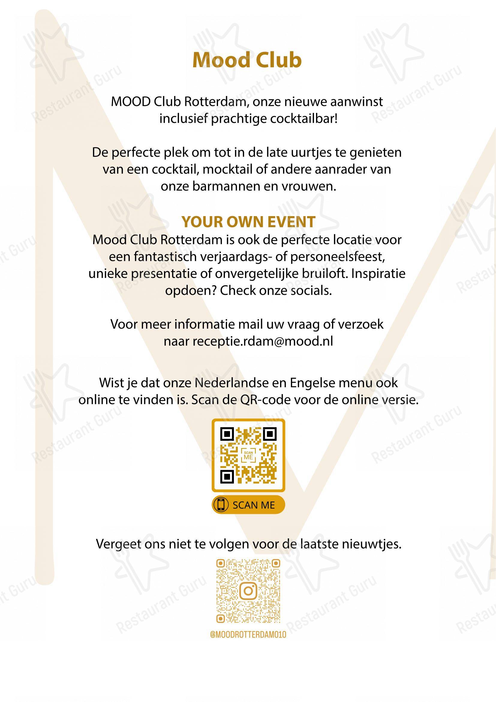 Menu pour Mood Bar & Kitchen - Детское