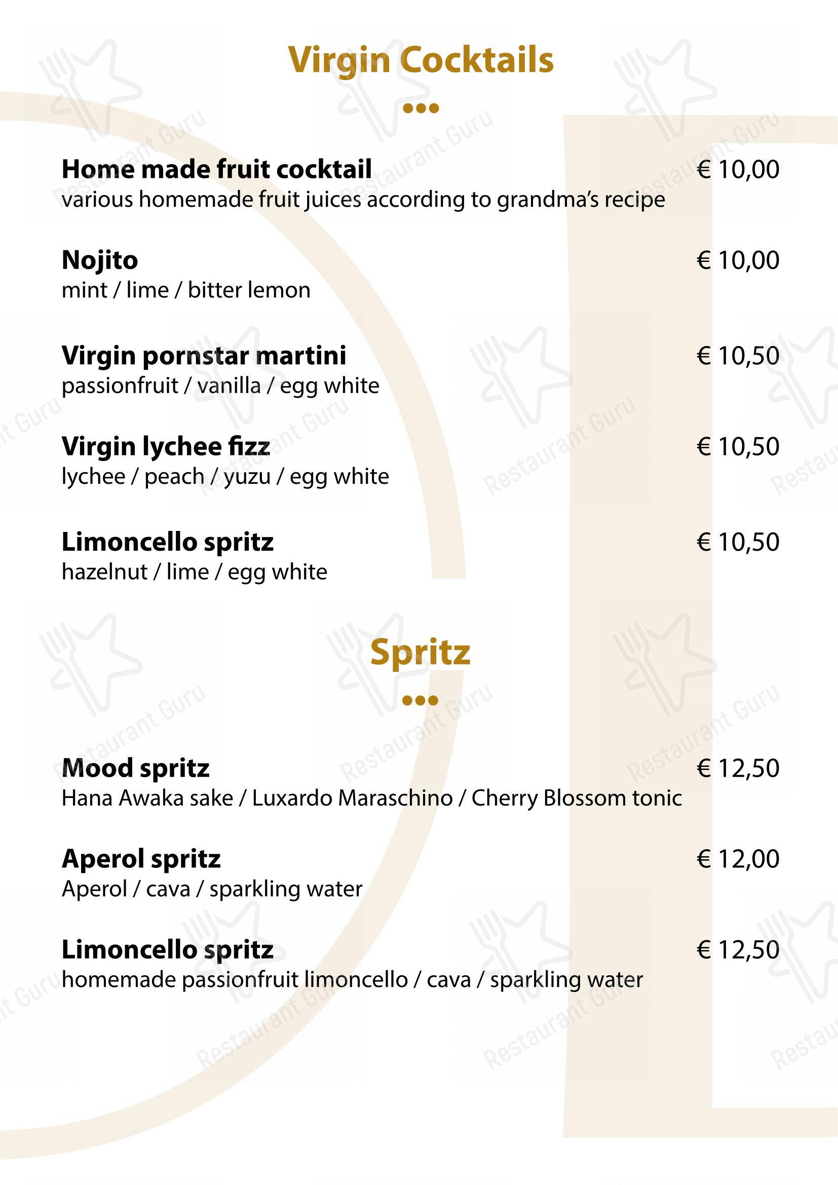 Крафт меню pour Mood Bar & Kitchen restaurant