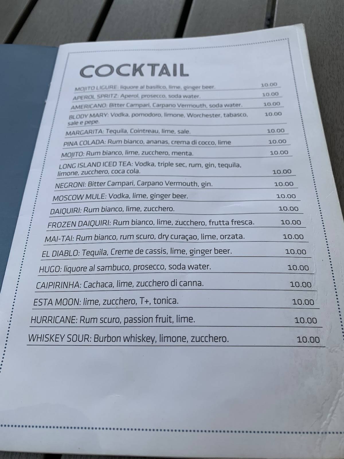 Menu di Moon 
