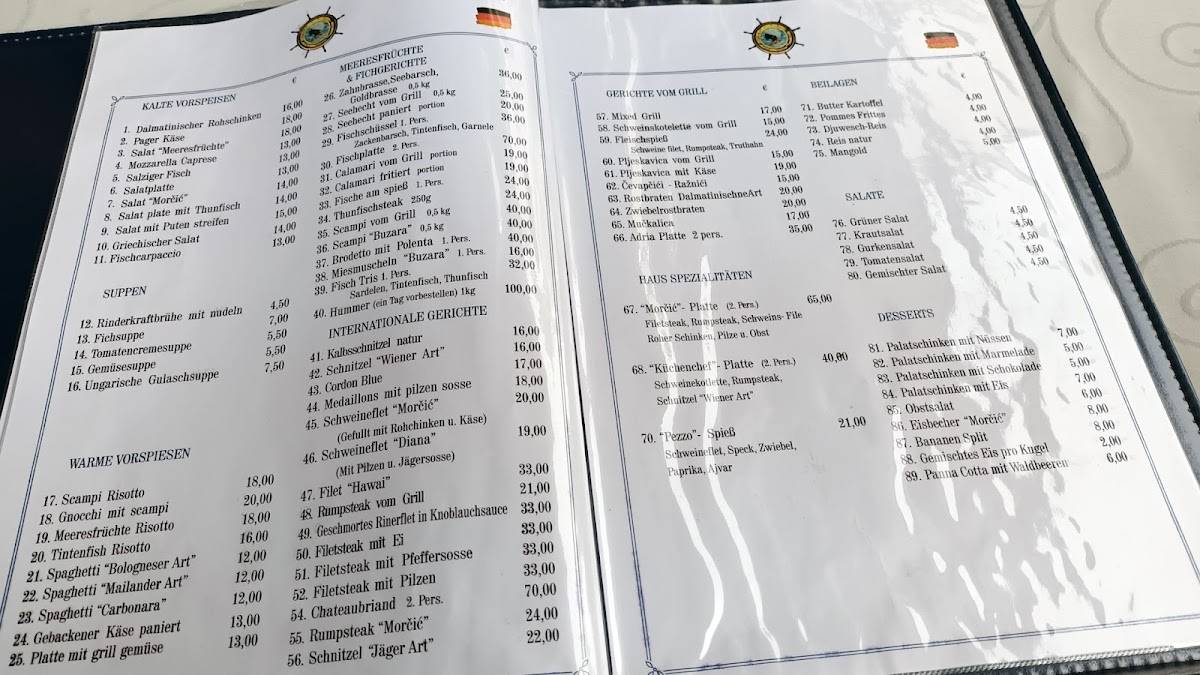 Menu di Morčić 