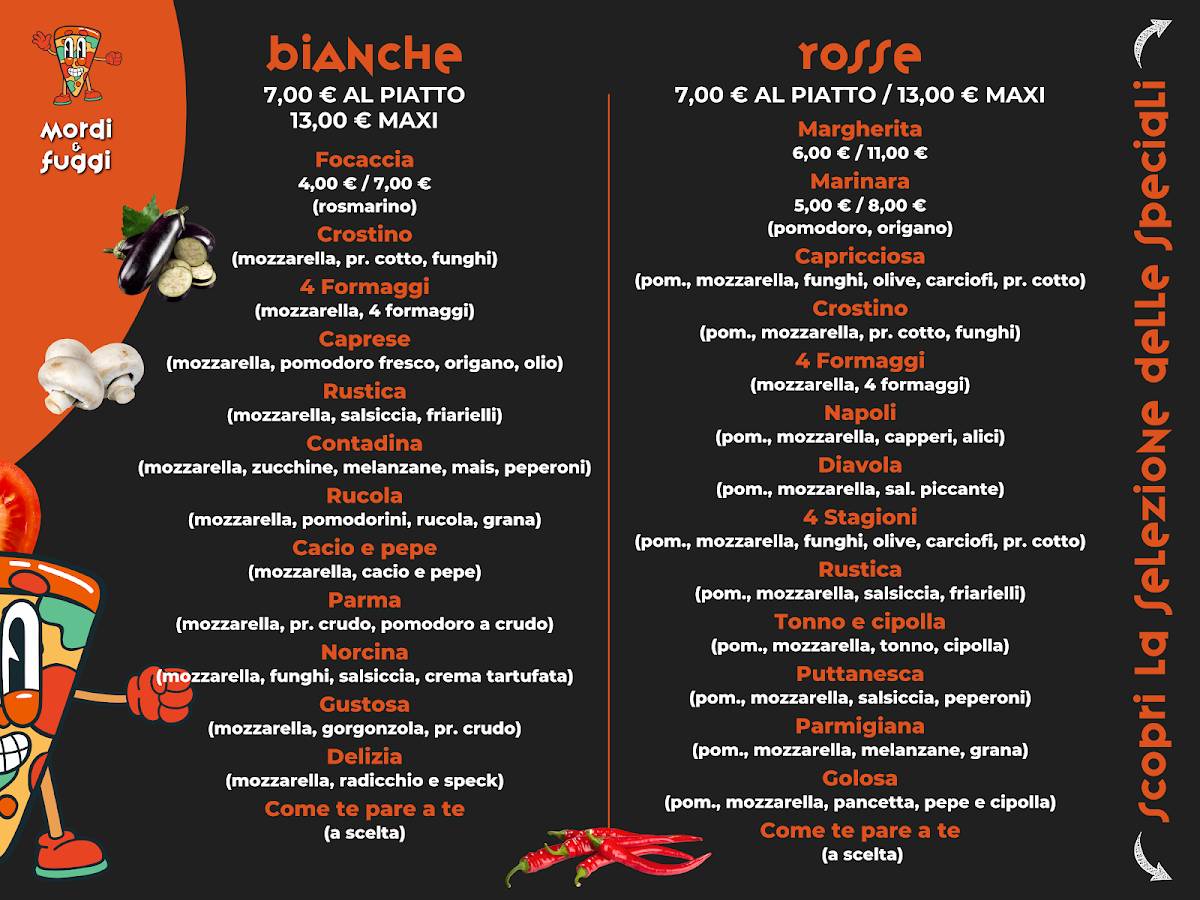 Menu di Mordi & Fuggi 