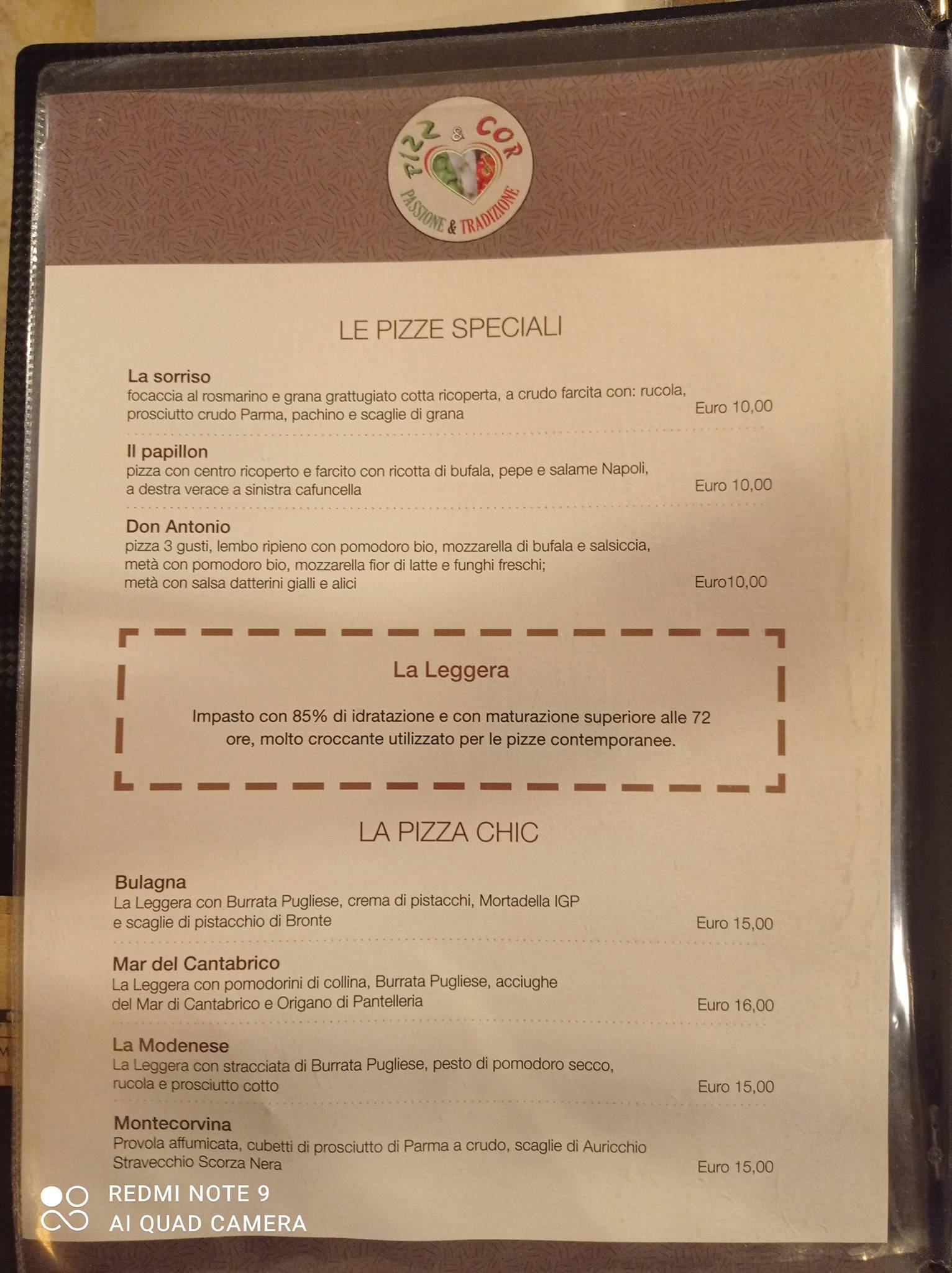 Menu di Pizza & Cor Mosciano Sant'Angelo 
