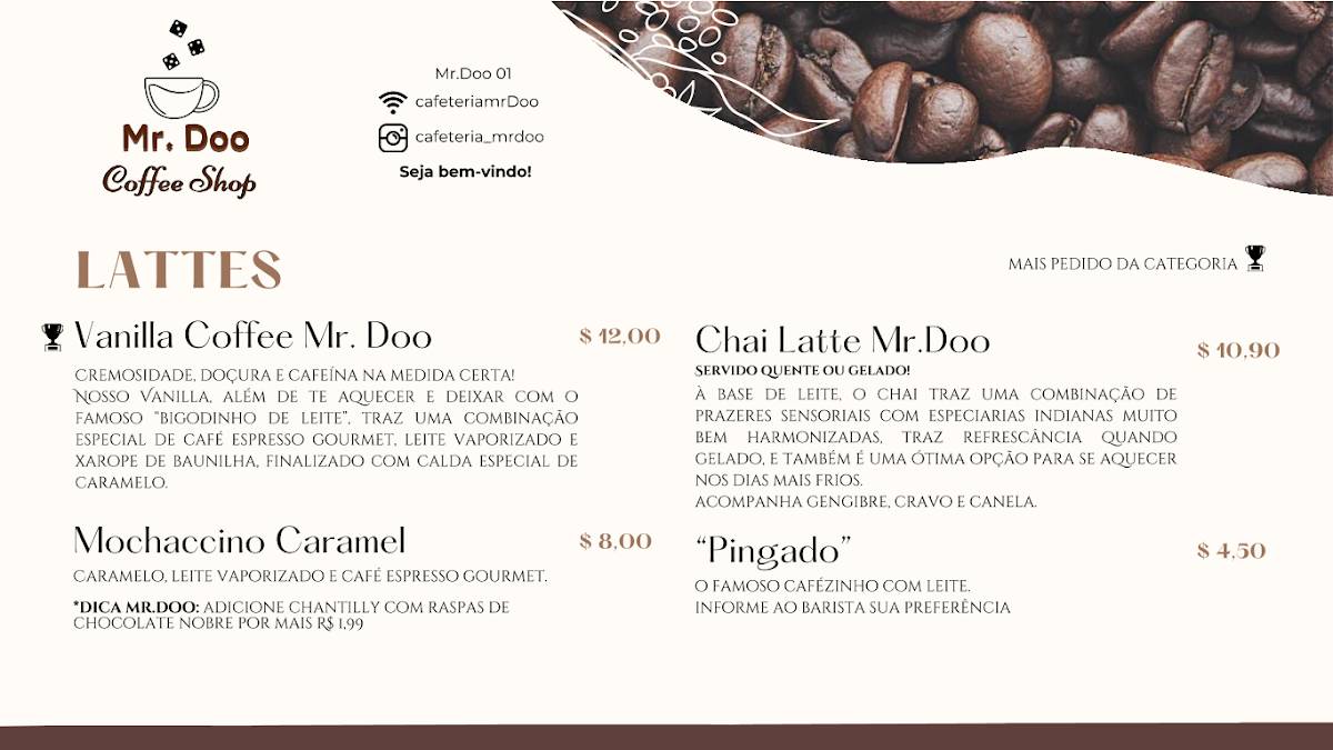 Mr. Doo Coffee Shop cardápio