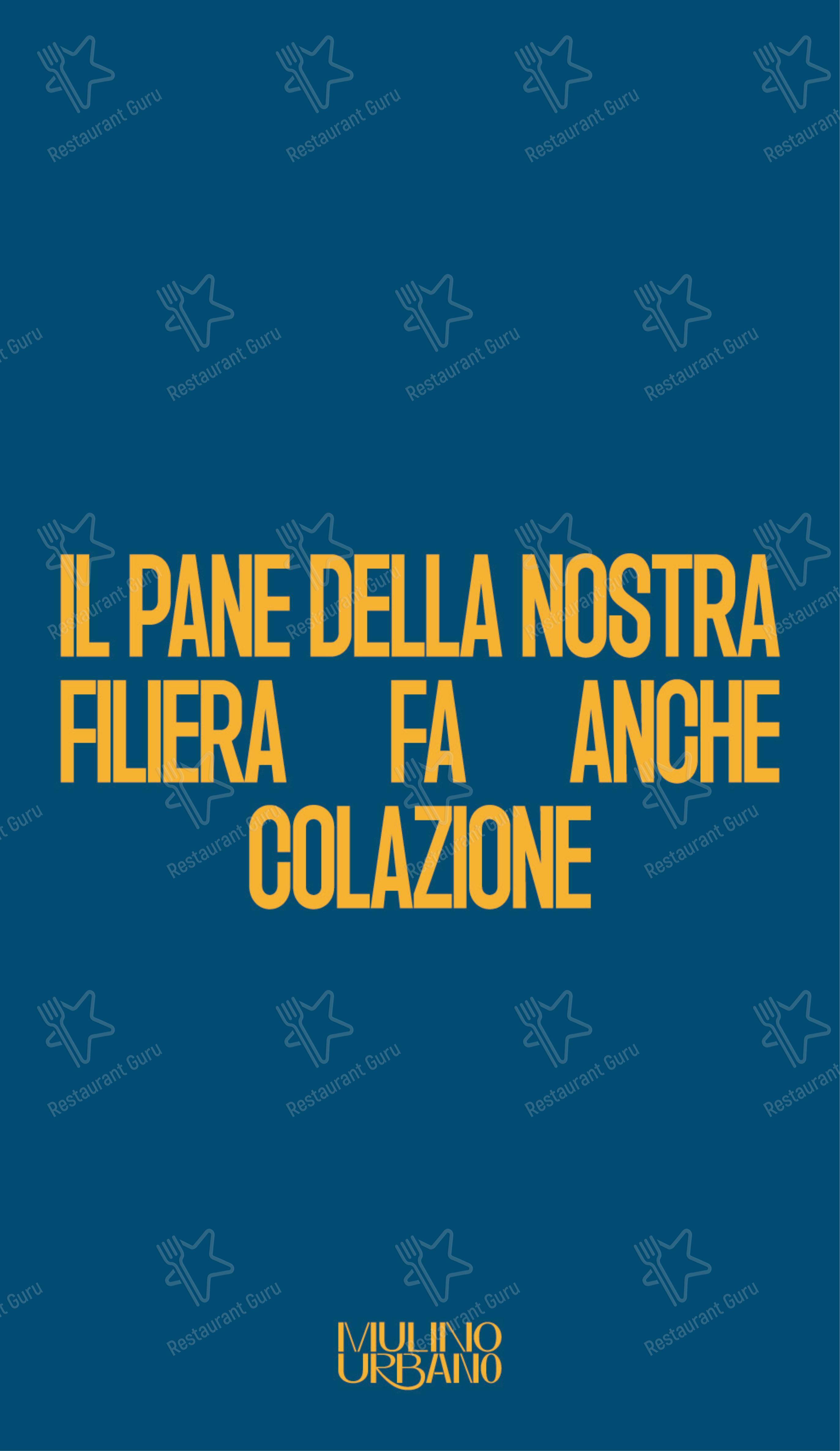 Menu per Mulino Urbano ristorante