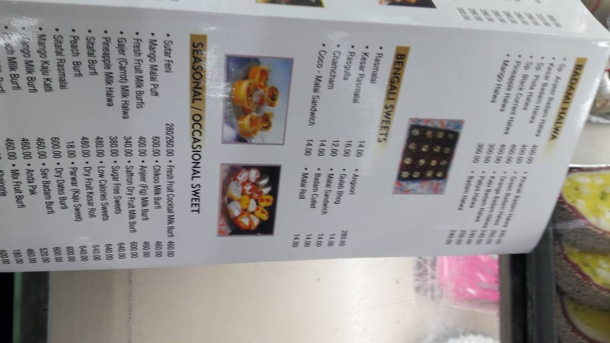 Bon Appetit menu