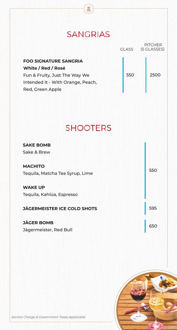 Foo NESCO menu