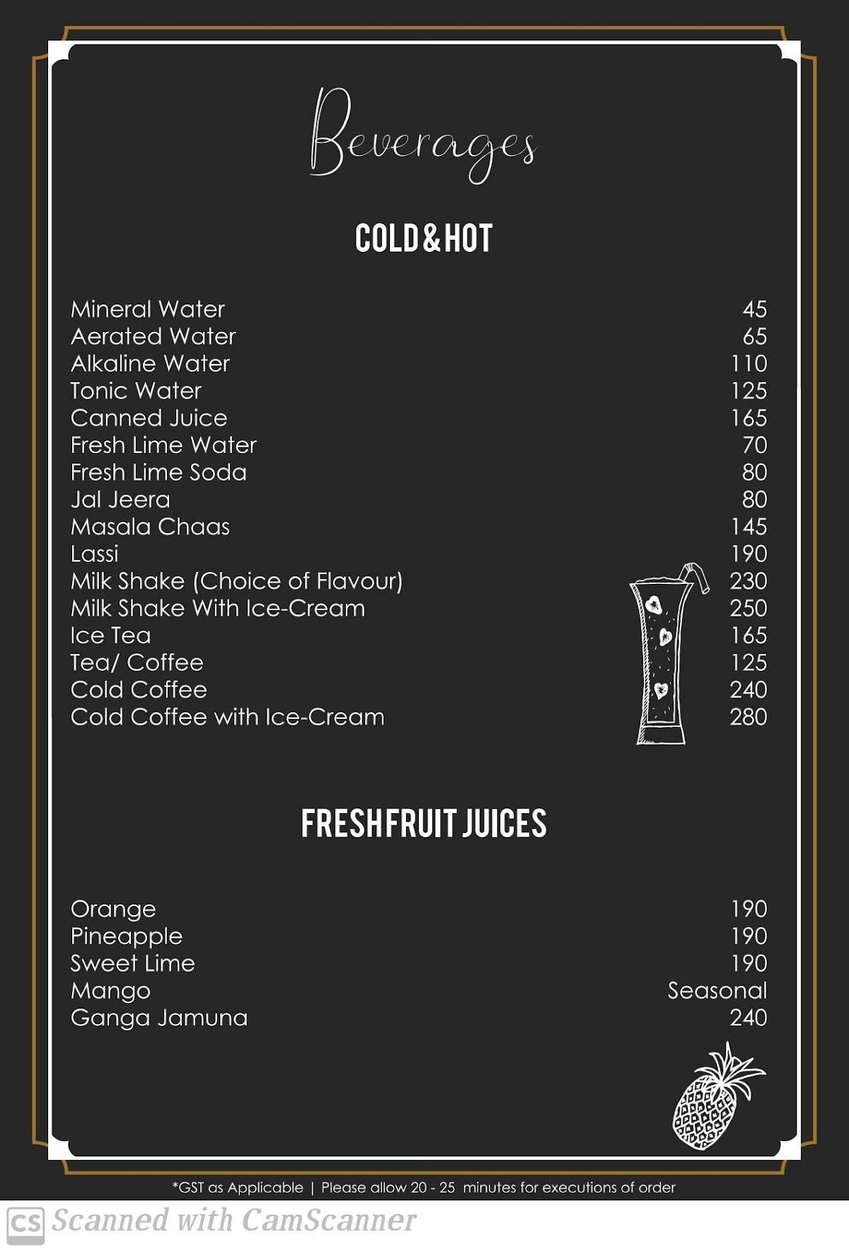 Green House menu